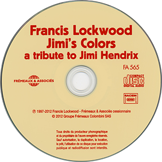 Francis Lockwood Trio CD Jimi's Colors Frémeaux label